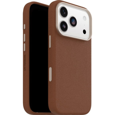 OtterBox Symmetry MagSafe Cactus Leather Case with Cam Control for Apple iPhone 17 Pro - Desert Saddle Brown